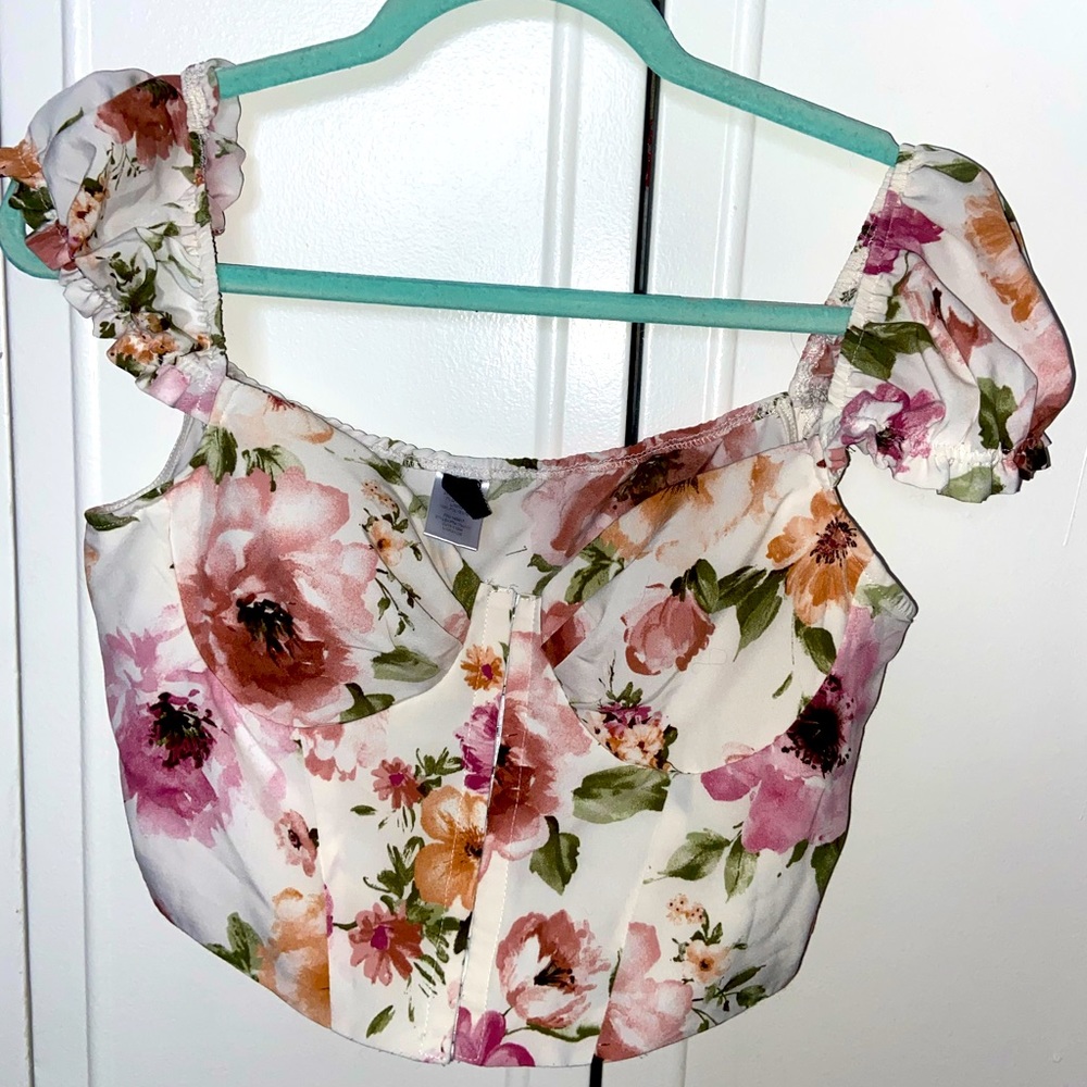 Windsor blouse, cropped corset style top